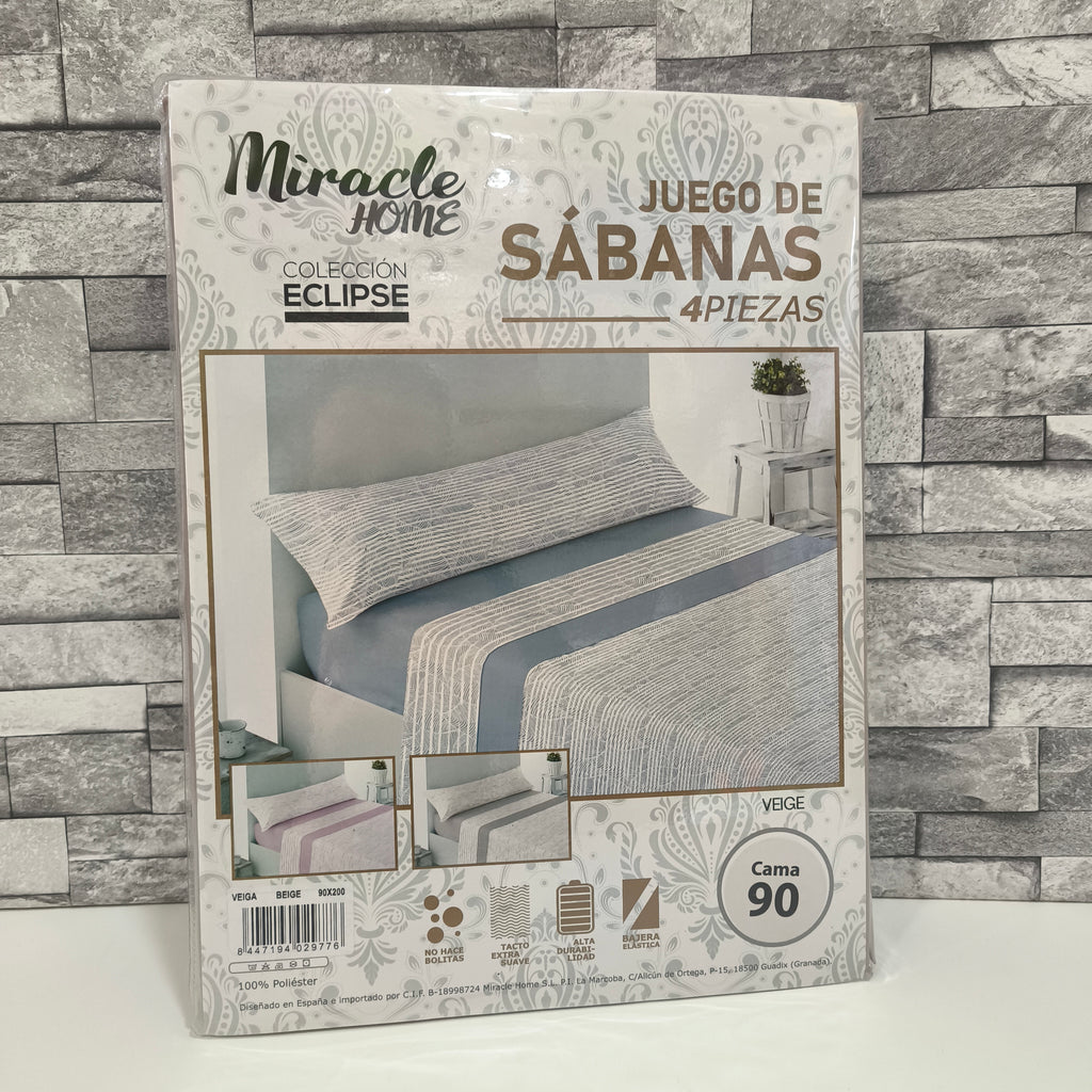 Juego de sábanas VEIGA gris