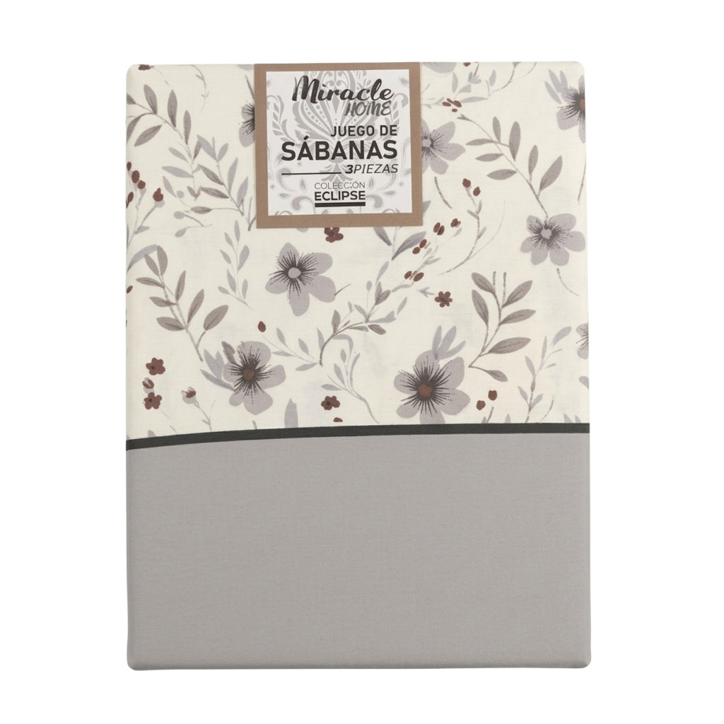 Juego de sábanas ARIZA gris