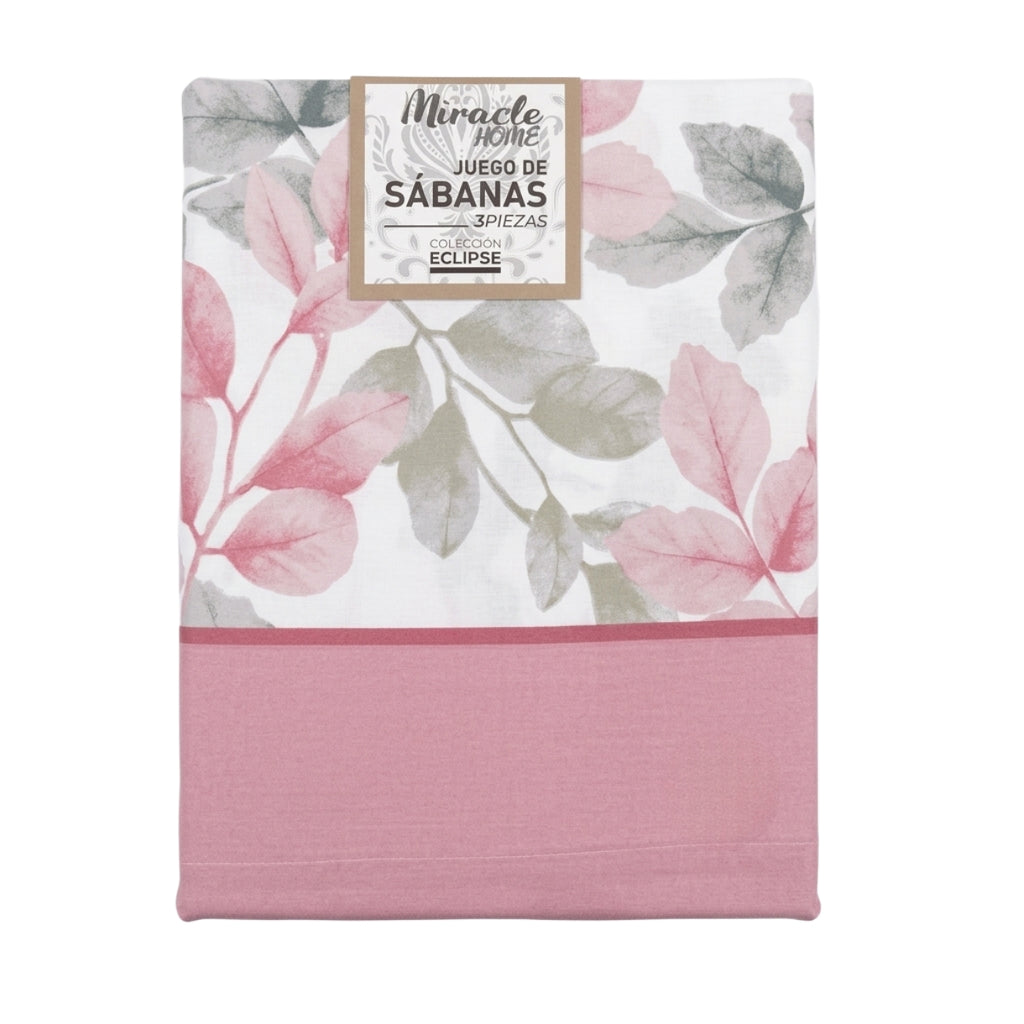Juego de sábanas TAUSTE rosa